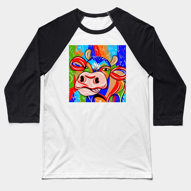 Cute animail_Cow moo Baseball T-Shirt by imae27